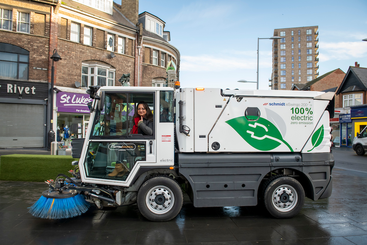 Clean green machine: first electric street sweeper for Harrow Council ...